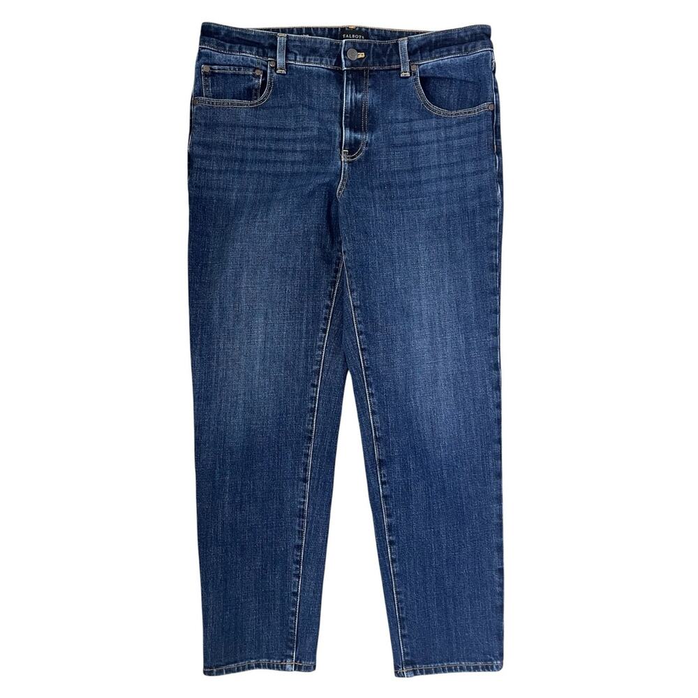 Talbots Everyday Relaxed Jeans Ankle Length Corsica Wash Stretch Casual Denim 12